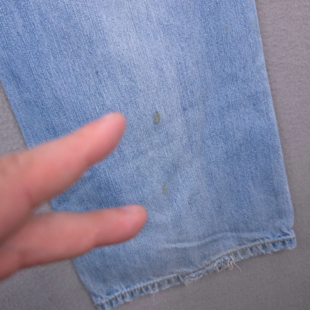 American Eagle Jeans Low Rise Boot Light Wash 36x30 Blue Cotton Distressed Y2K